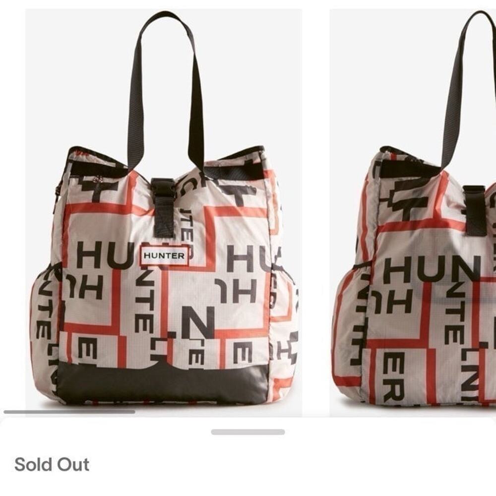 NWT❤️Hunter Original Ripstop Exploded Logo Packable Tote - Picture 3 of 11